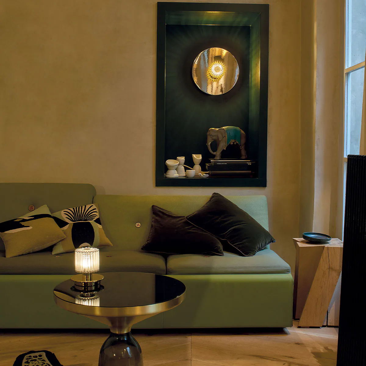 In The Sun 130 Akku Tischleuchte, Ø: 13 cm Silber, Netz Silber – exklusive Designerlampe aus dem Hause DCW Editions passt perfekt auf den Beistelltisch