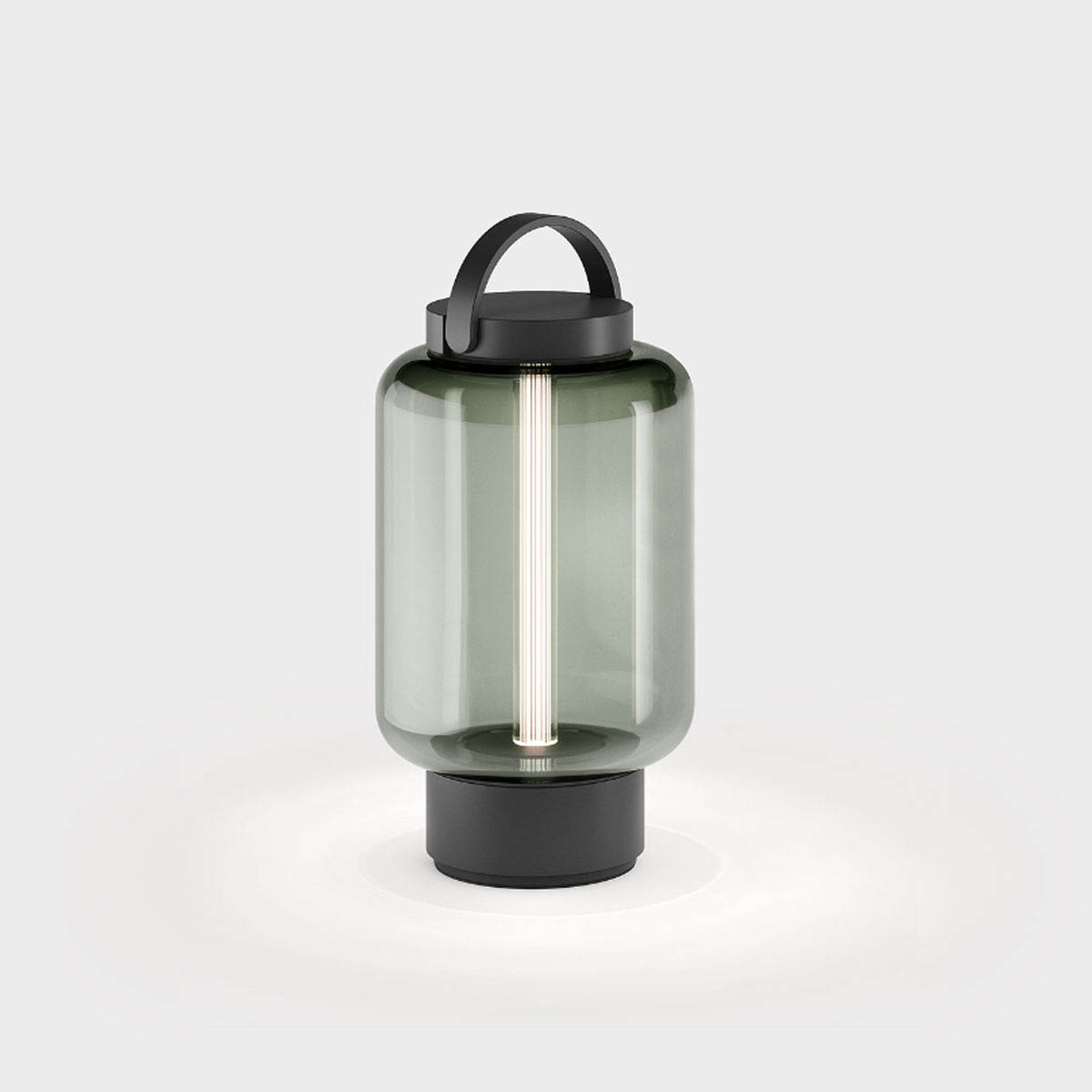 qu Mobile Akku Tischleuchte, Ø: 12,6 cm, H: 21,9 cm, Jet Black, Jade qu Mobile Akku Tischleuchte, Ø: 12,6 cm, H: 21,9 cm, Jet Black, Jade