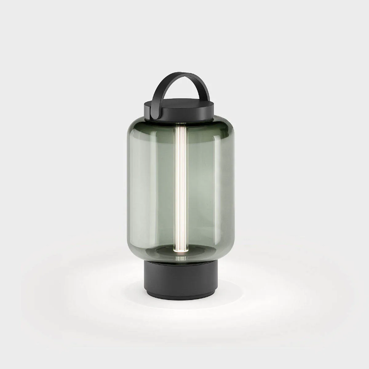 qu Mobile Akku Tischleuchte, Ø: 12,6 cm, H: 21,9 cm, Jet Black, Jade qu Mobile Akku Tischleuchte, Ø: 12,6 cm, H: 21,9 cm, Jet Black, Jade