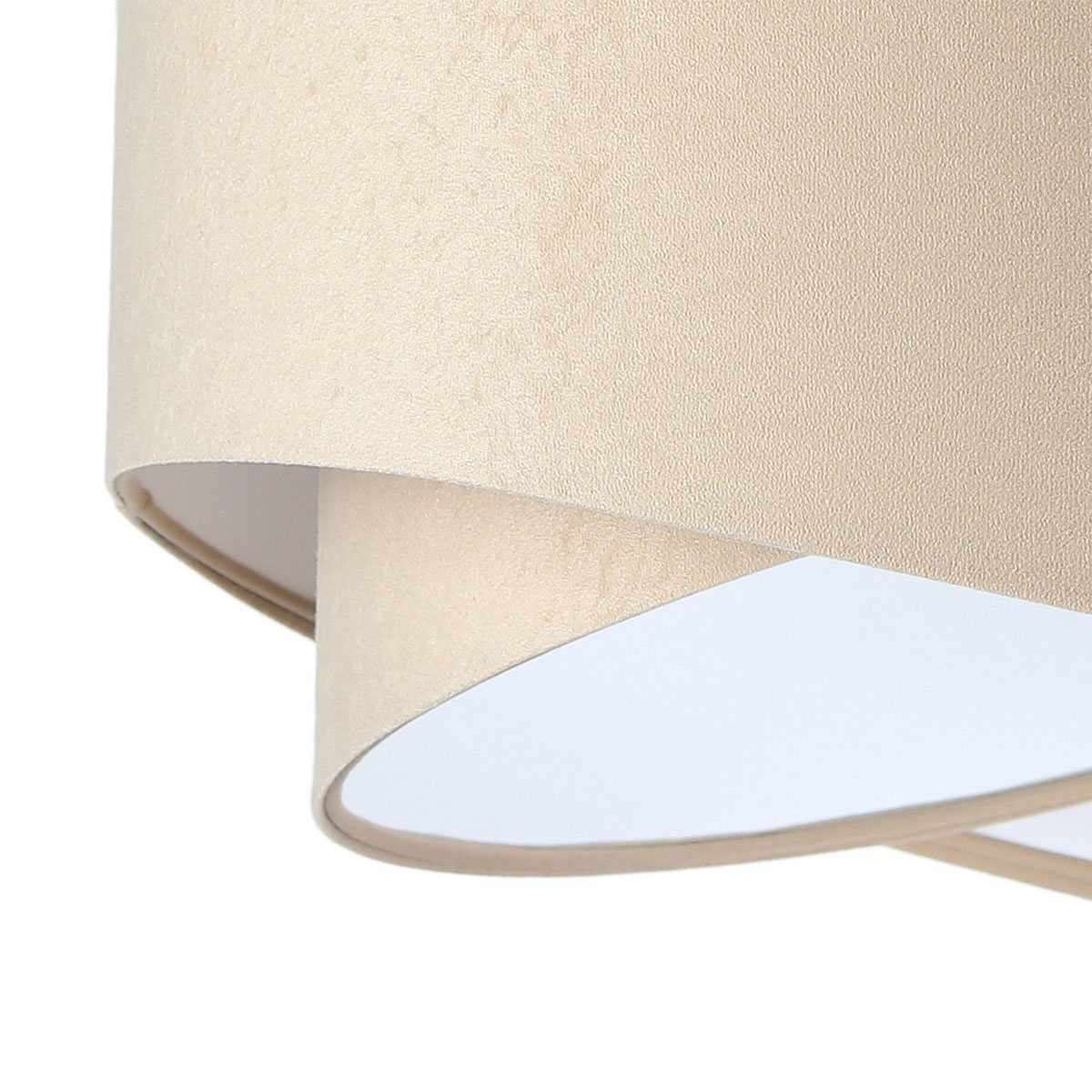 Pendelleuchte, Ø: 50 cm, Beige, Weiß
