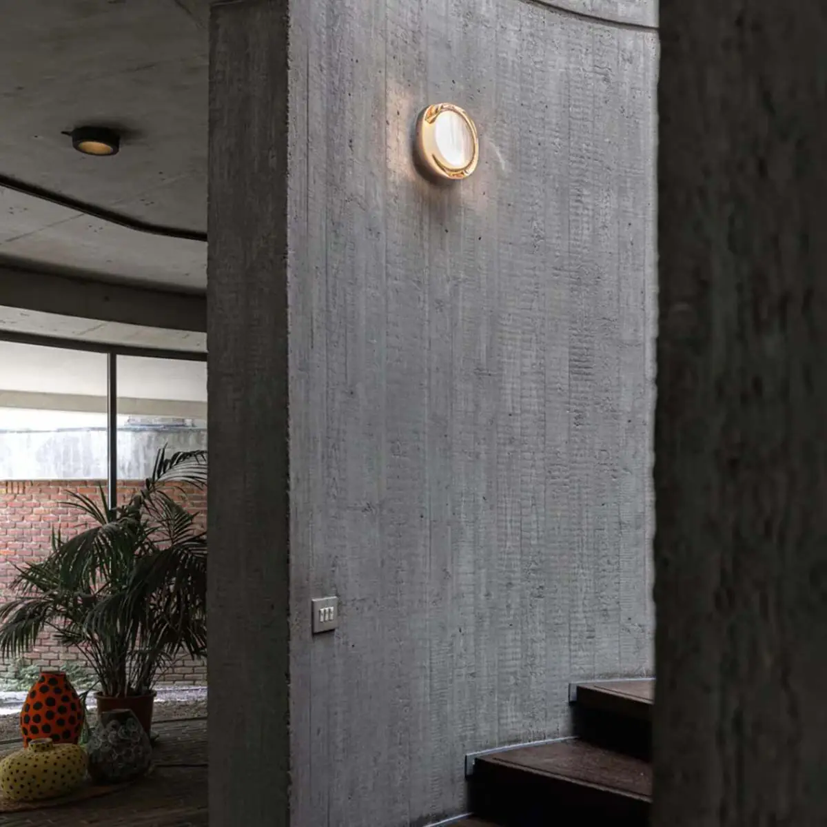 Delta Light Nebbia 20 Wandleuchte, Ø: 20,3 cm, Flemish Bronze, Warmweiß 3000K, DALI dimmbar