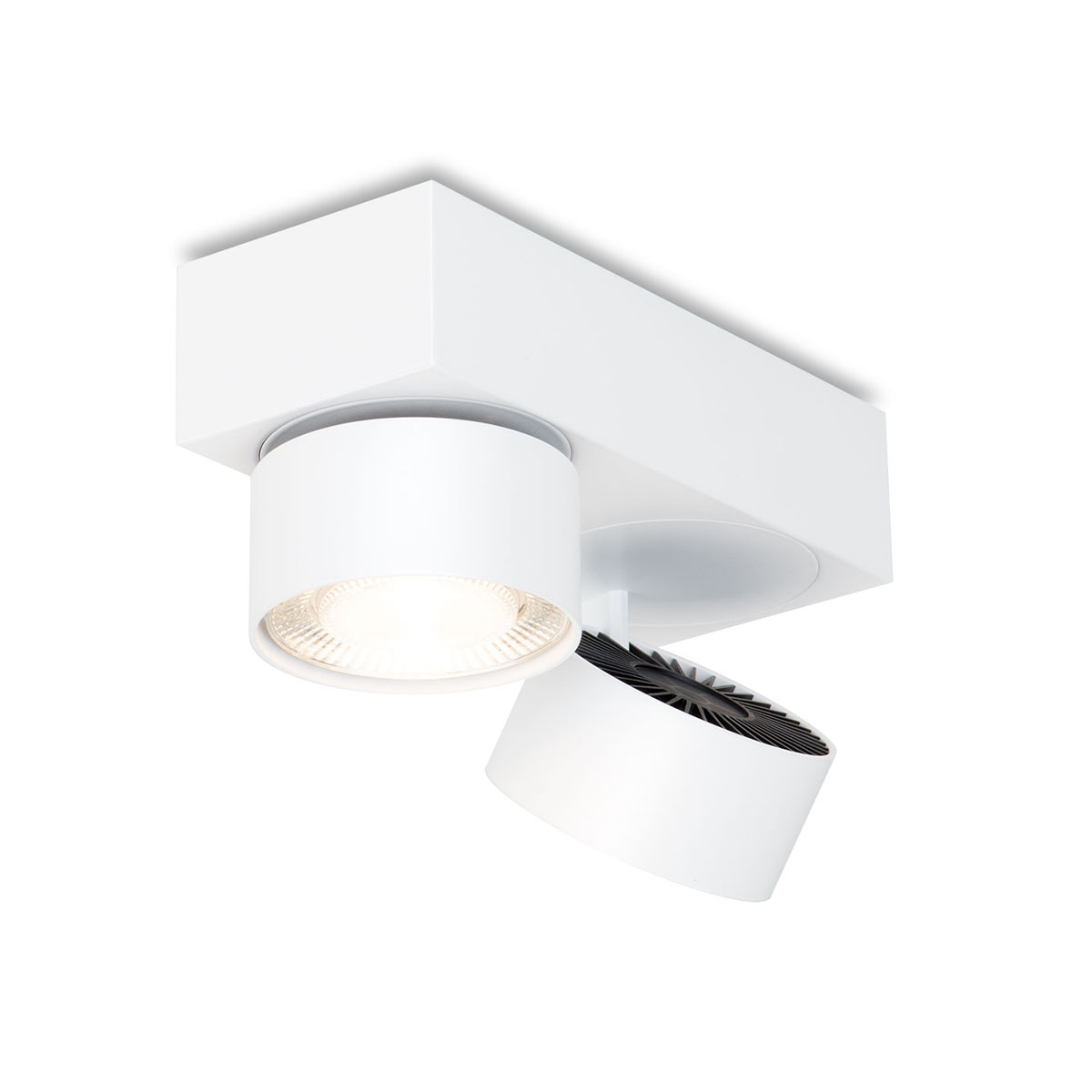 Wittenberg 4.0, wi4-ab-2e Aufbaustrahler, Weiß matt, Extra-Warmweiß 2700K, Spot 12°, Phase Cut Wittenberg 4.0, wi4-ab-2e Aufbaustrahler, Weiß matt, Warmweiß 3000K, Flood 38°, Bluetooth