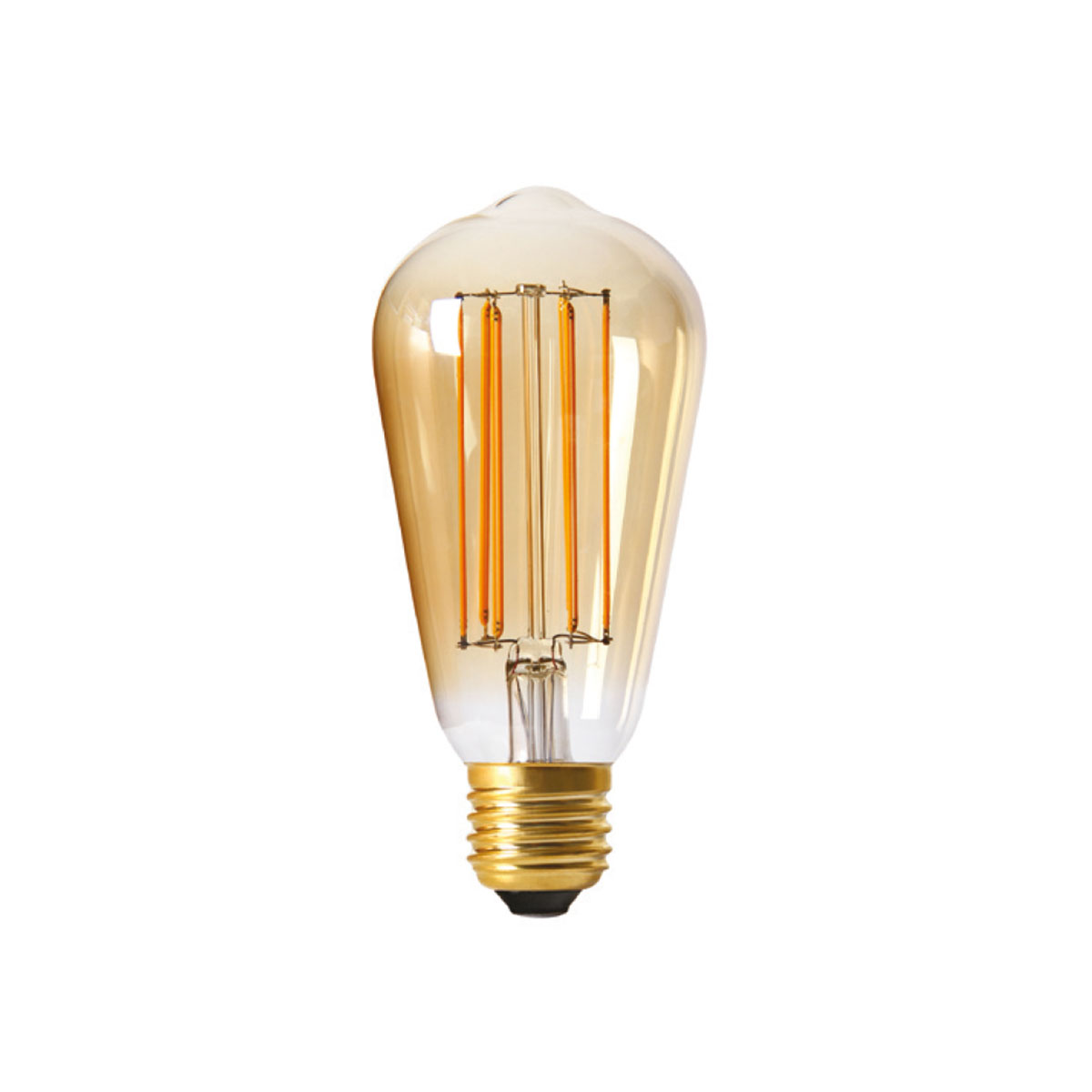 Edison LED filament 6W E27 2100K 390lm amber dimmbar