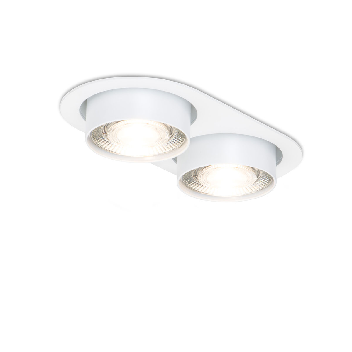 Wittenberg 4.0, wi4-eb-2ov Einbaustrahler, Weiß matt, Warmweiß 3000K, Flood 38°