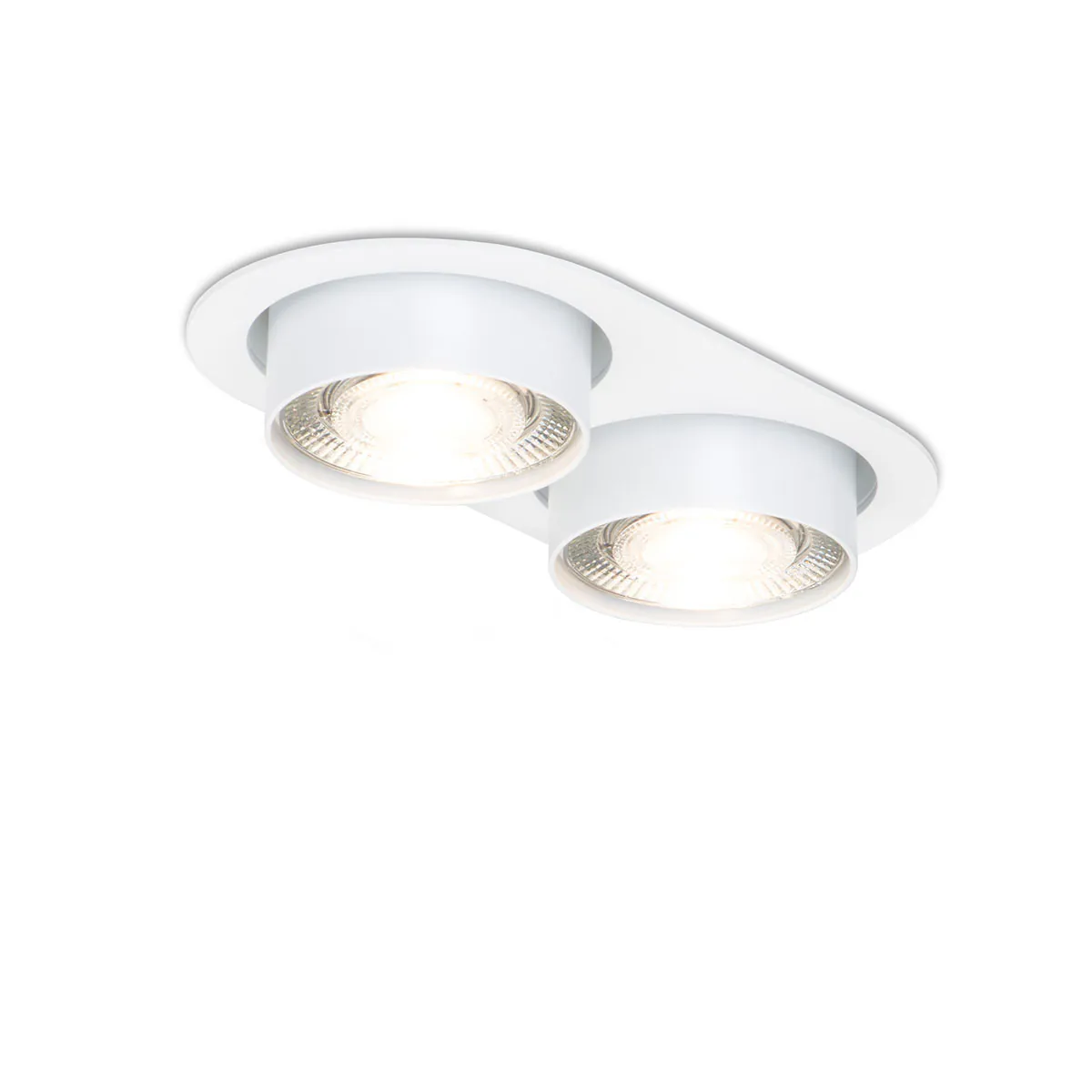 Wittenberg 4.0, wi4-eb-2ov Einbaustrahler, Weiß matt, Warmweiß 3000K, Flood 38°