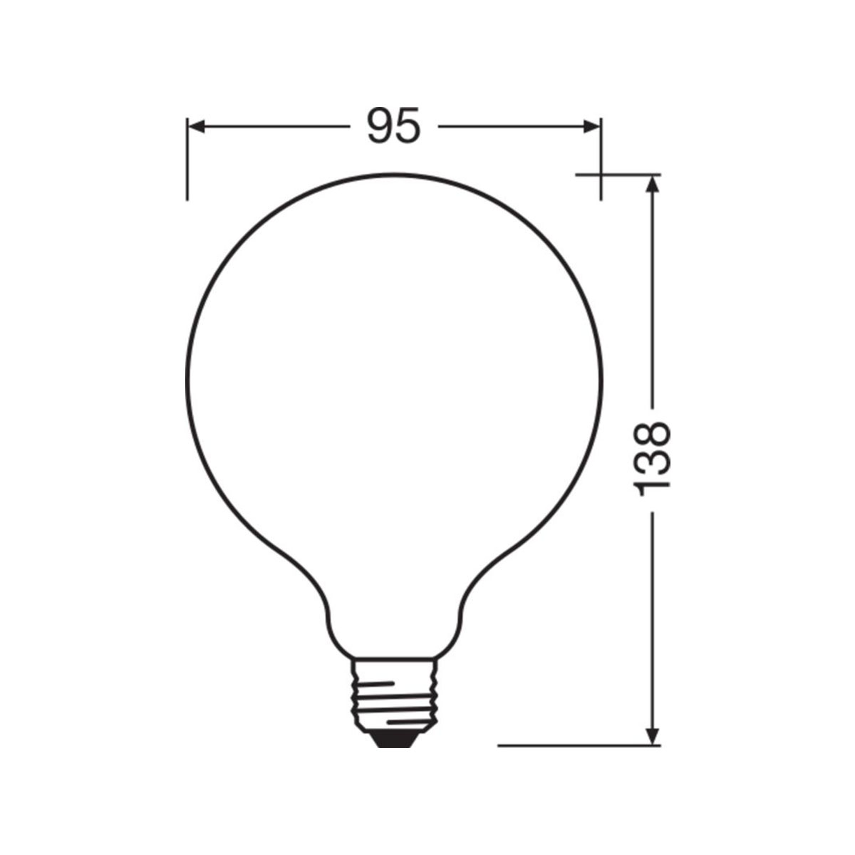 LED Classic E27 Globe G95 Matt 11W 1521lm - 827 Extra Warmweiß dimmbar LED Classic E27 Globe G95 Matt 11W 1521lm - 827 Extra Warmweiß dimmbar
