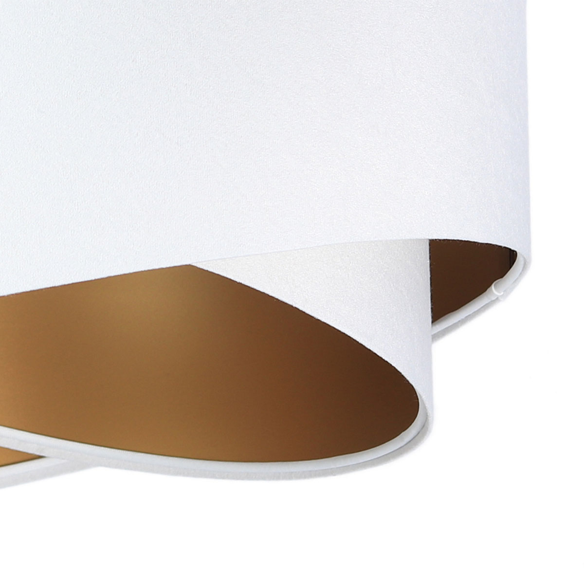 Pendelleuchte, Ø: 50 cm, Weiß, Gold