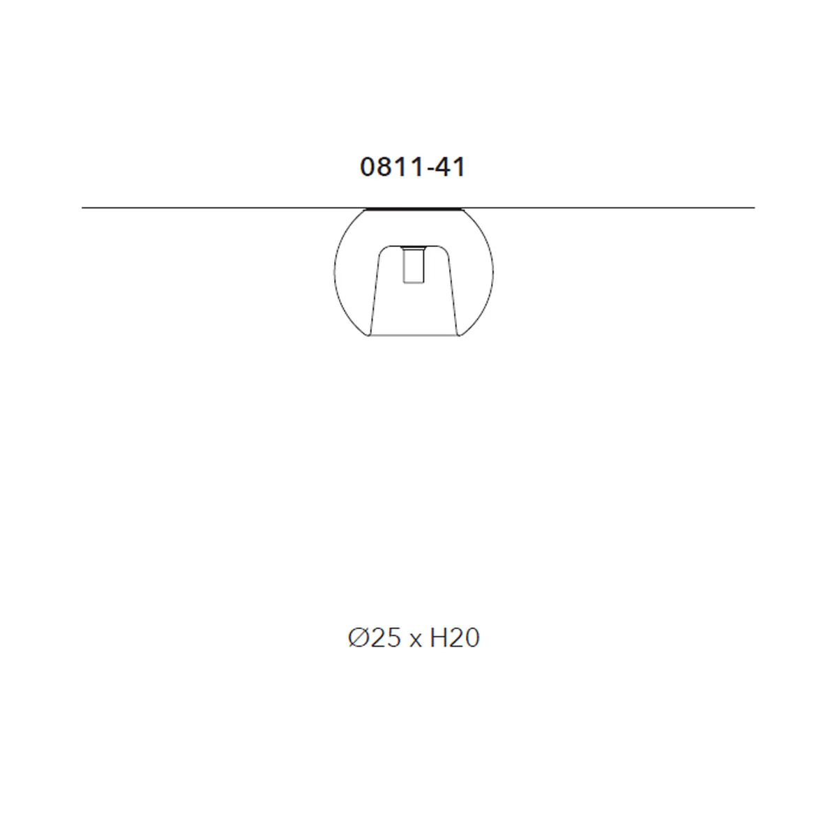 Glo Deckenleuchte, Bronze Glas, Ø: 25 cm