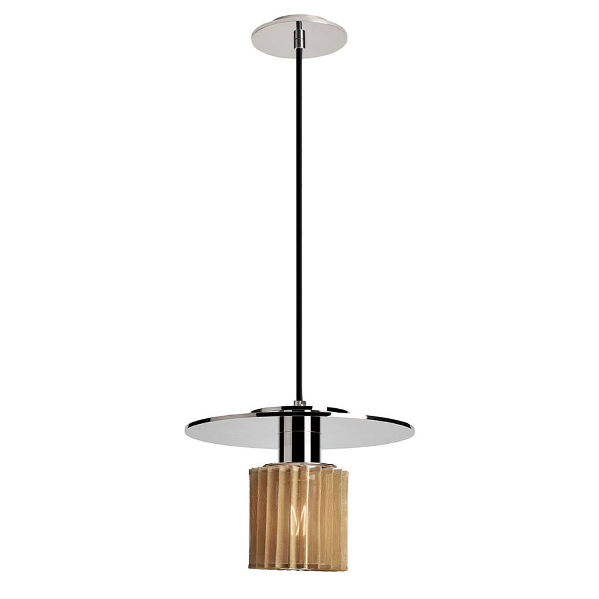 DCW Editions In The Sun 270 Pendelleuchte Silber, Netz Gold Ø 27 cm Modern – moderne Pendelleuchte für Esszimmer