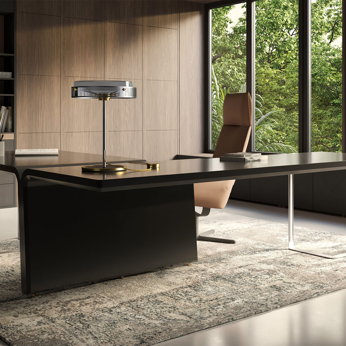 Anima Tischleuchte, H: 45 cm, Schwarz matt, Warmweiß 3000K Anima Tischleuchte, H: 45 cm, Gunmetal, Extra-Warmweiß 2700K