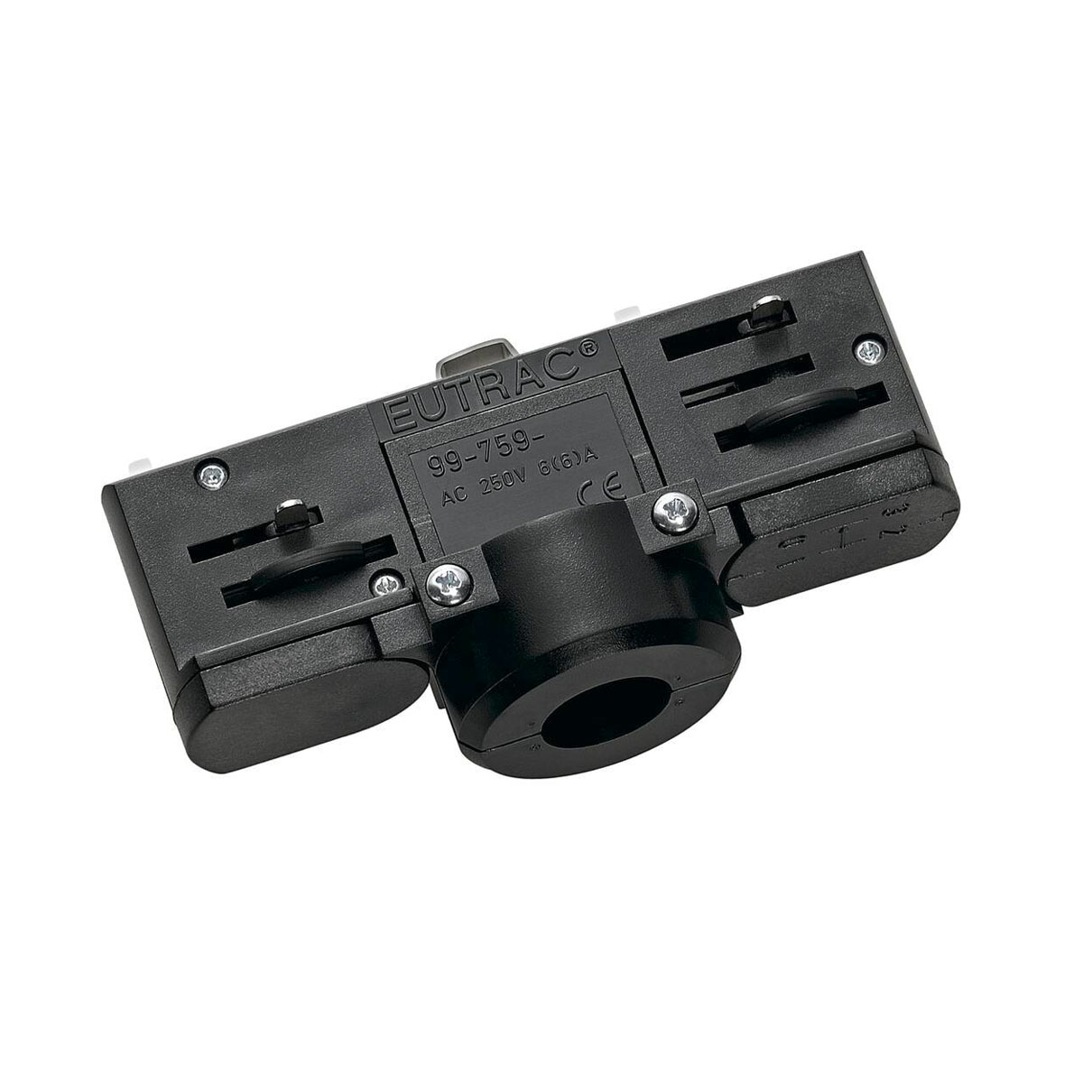 Eutrac 3-Phasen Pendelleuchten Adapter, Schwarz