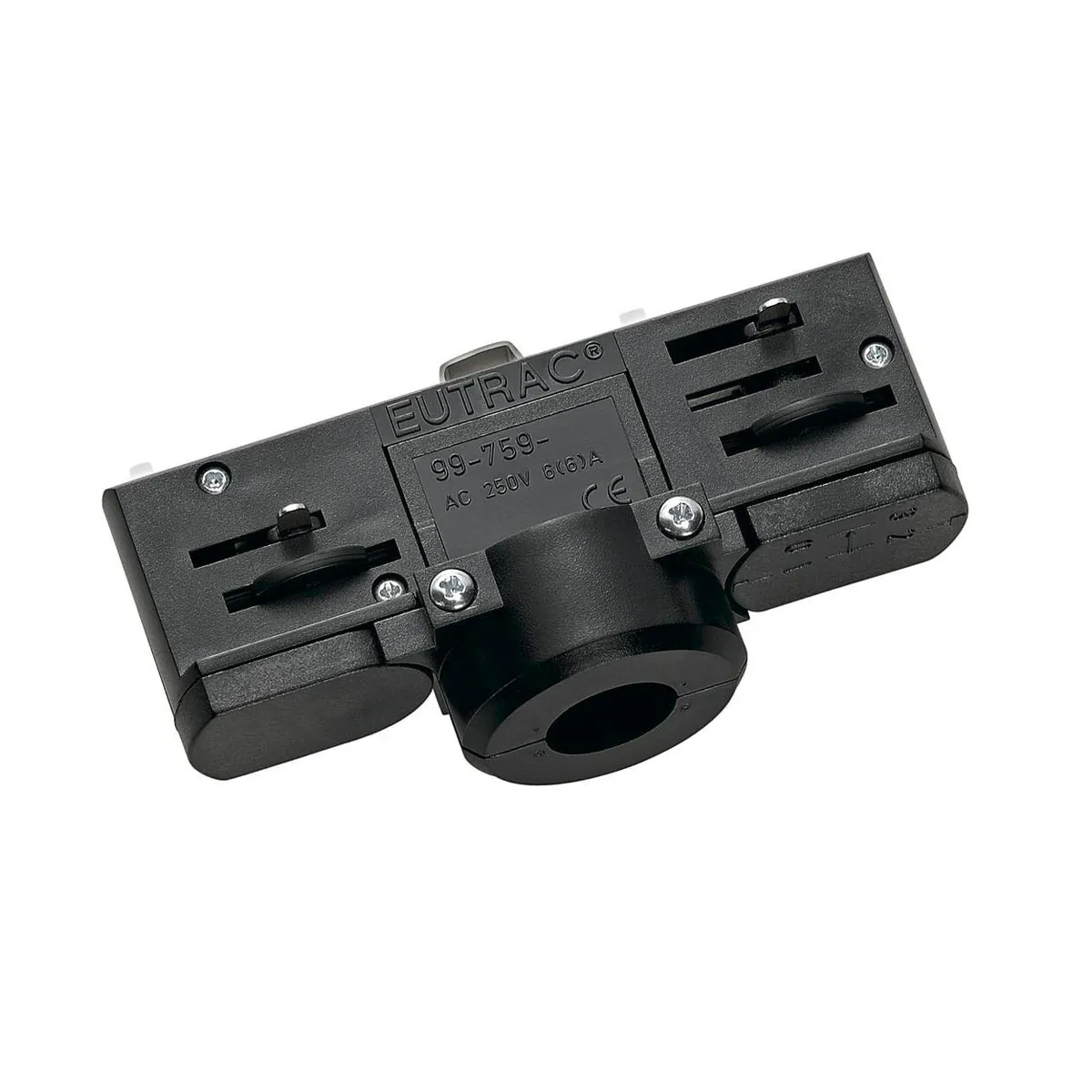 Eutrac 3-Phasen Pendelleuchten Adapter, Schwarz