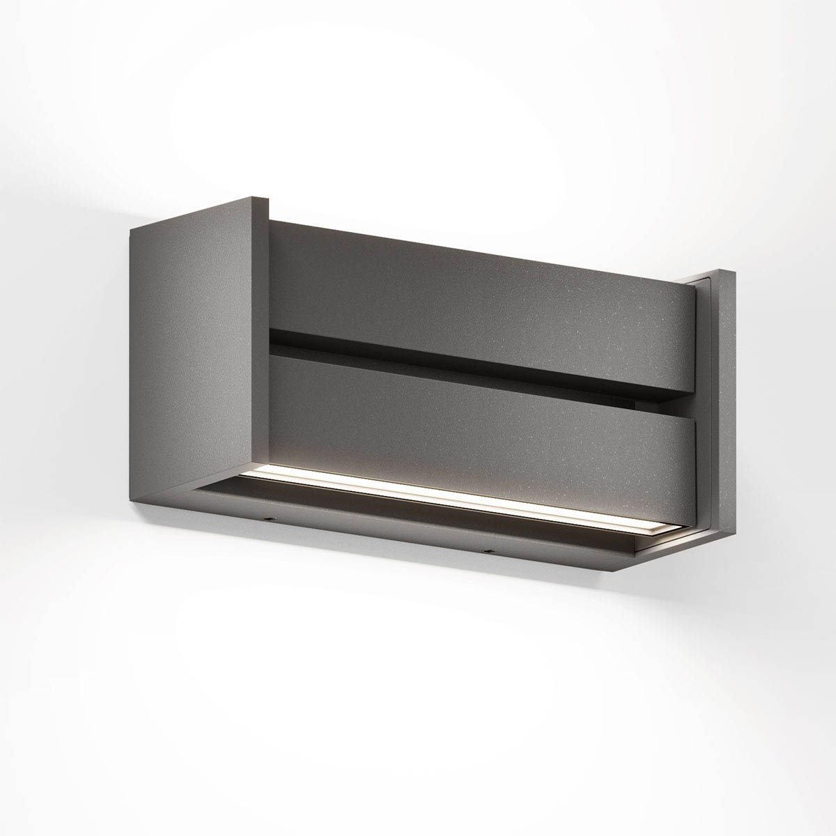 Rechteckige Wandleuchte für außen in der Farbe braun Rechteckige Wandleuchte für außen in der Farbe braun