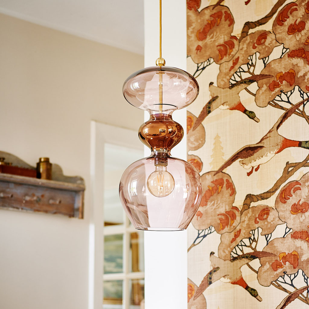 Futura Pendelleuchte S Ø 11 cm, Forest Green Futura Pendelleuchte M Ø 18 cm, Topaz Blue