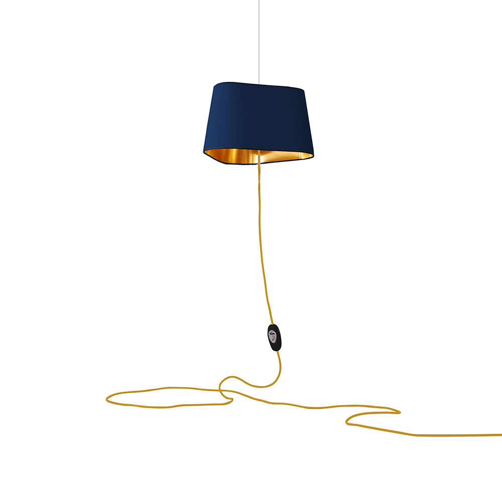 Nuage Nomade Pendelleuchte, Blau/Gold, Medium Ø: 32 cm