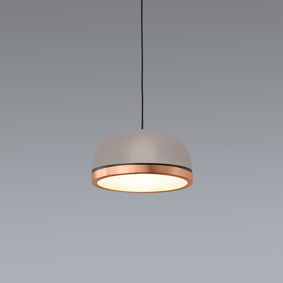 TOOY_Molly_556_22_Sandgrau_Kupfer TOOY Molly 556.22 Pendelleuchte Ø: 20 cm Sandgrau Kupfer