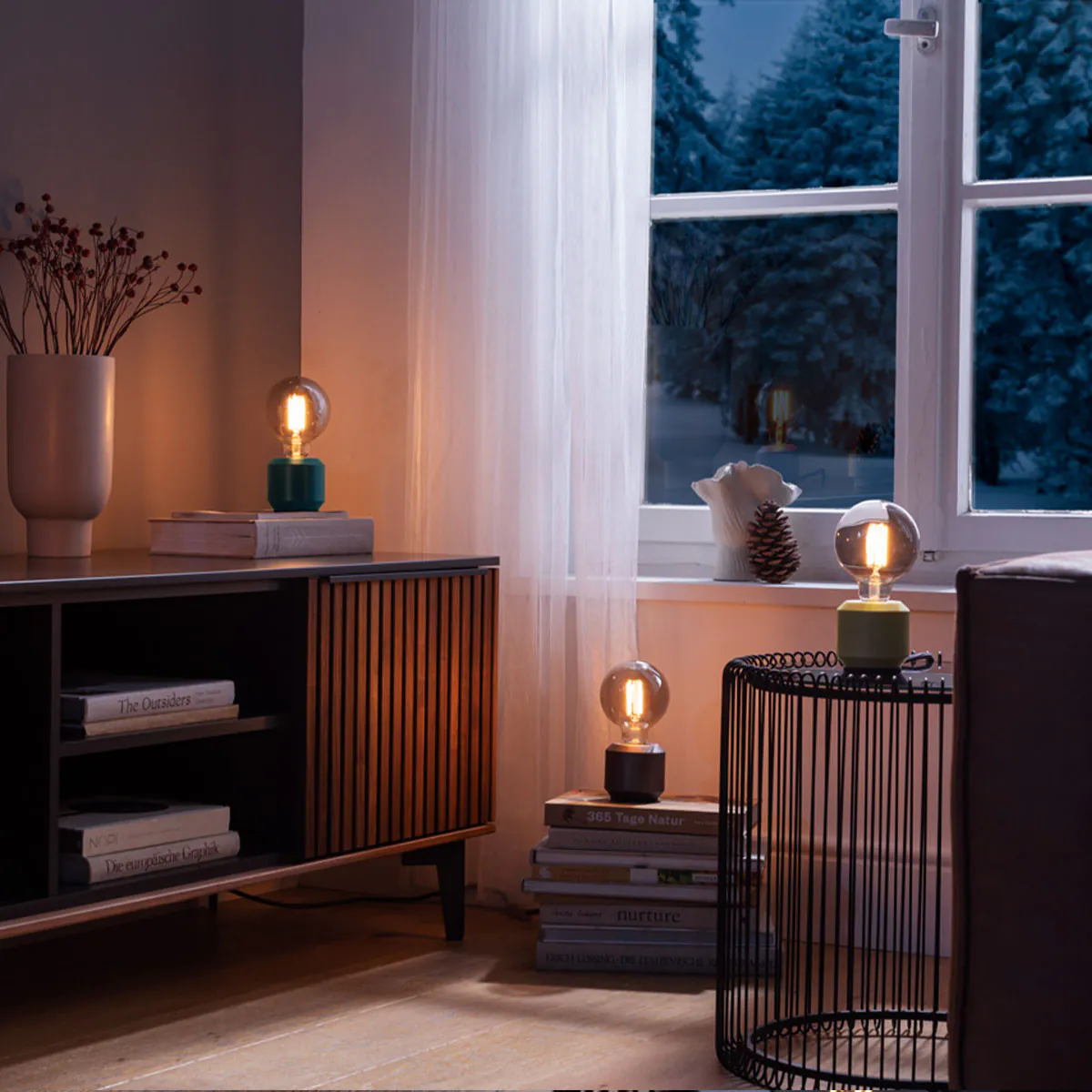 Oskar dim Tischleuchte, Ø: 8,2 cm, H: 7,7 cm, Industrial