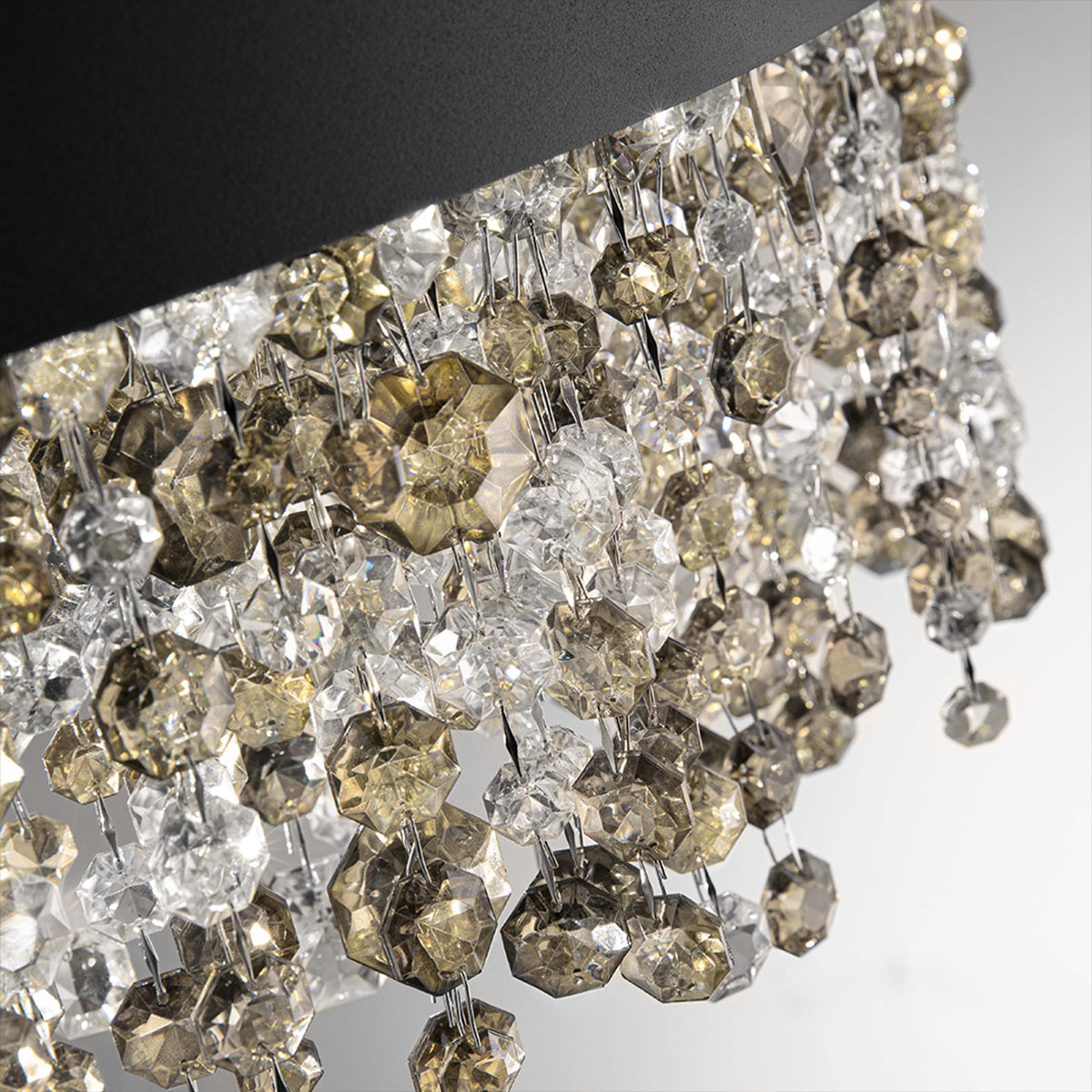 Olà S2 15 Pendelleuchte, Gold brüniert, Ø: 15 cm, Retrofit Masiero Olà PL8 OV 210 Deckenleuchte Deckenleuchten - luxuriöse Verarbeitung aus Glas und Metall, Farbe Weiß