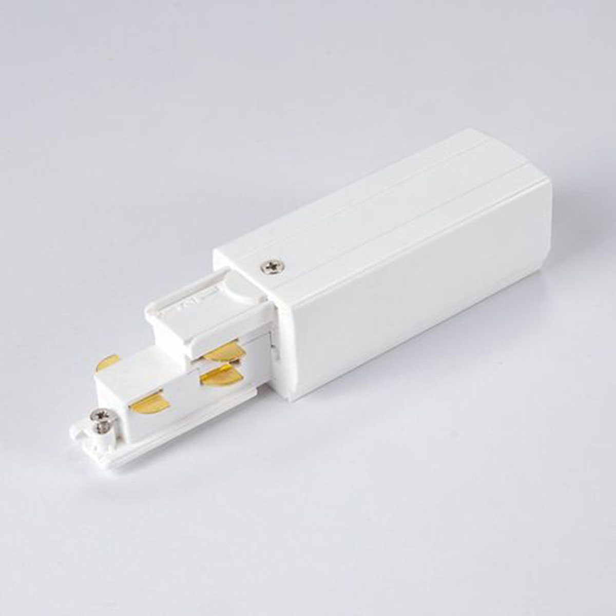 3-Phasen DALI Seiteneinspeiser, Weiß, Erde links