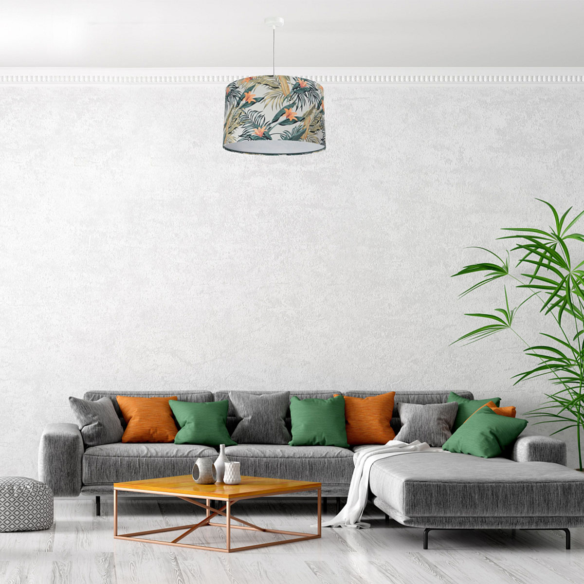 Pendelleuchte Portland Power, Silber,  Ø: 50 cm