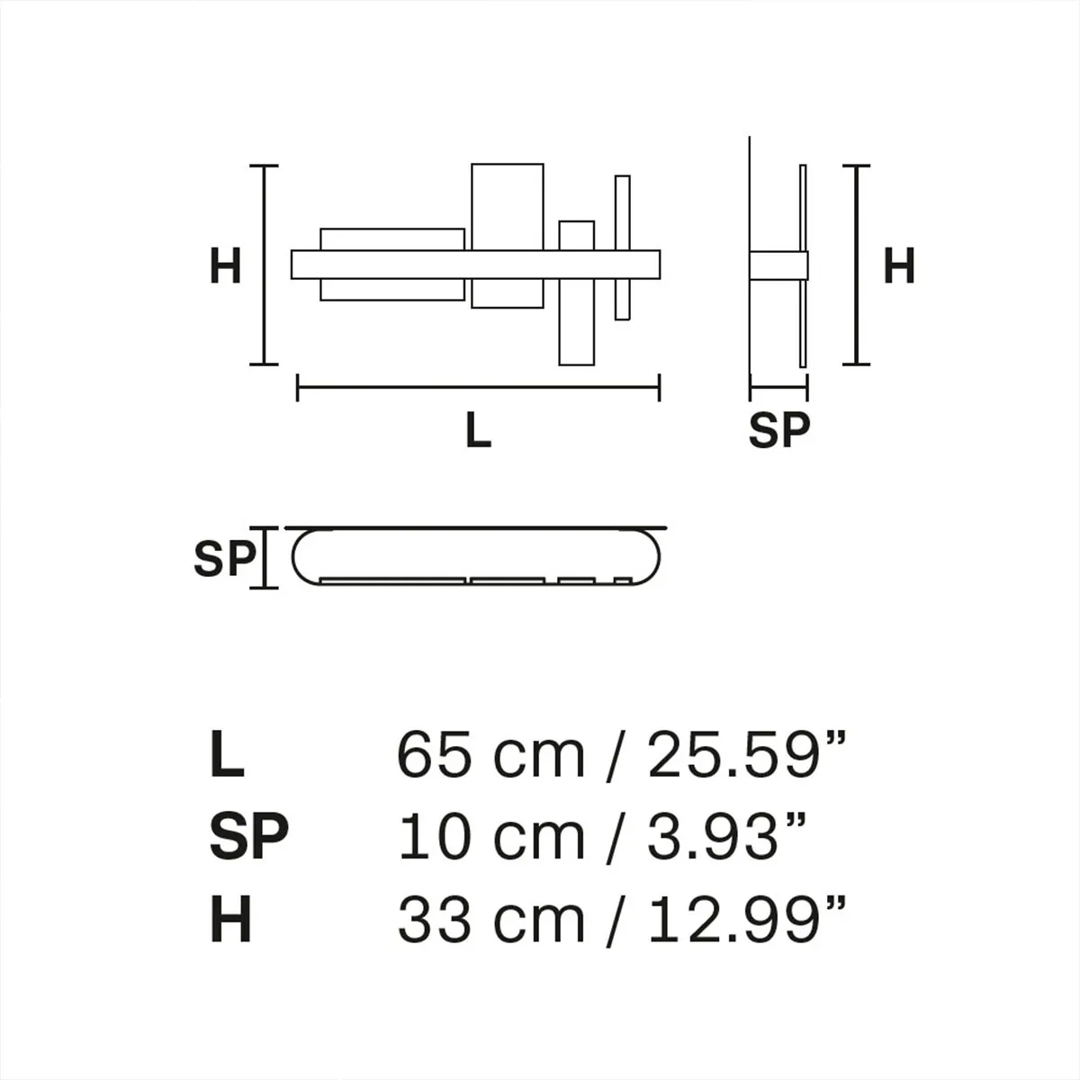 Honicé A65 Wandleuchte Onyx Stein, Gold matt lackiert, L: 65 cm Honicé A65 Wandleuchte Onyx Stein, Gold brüniert, L: 65 cm