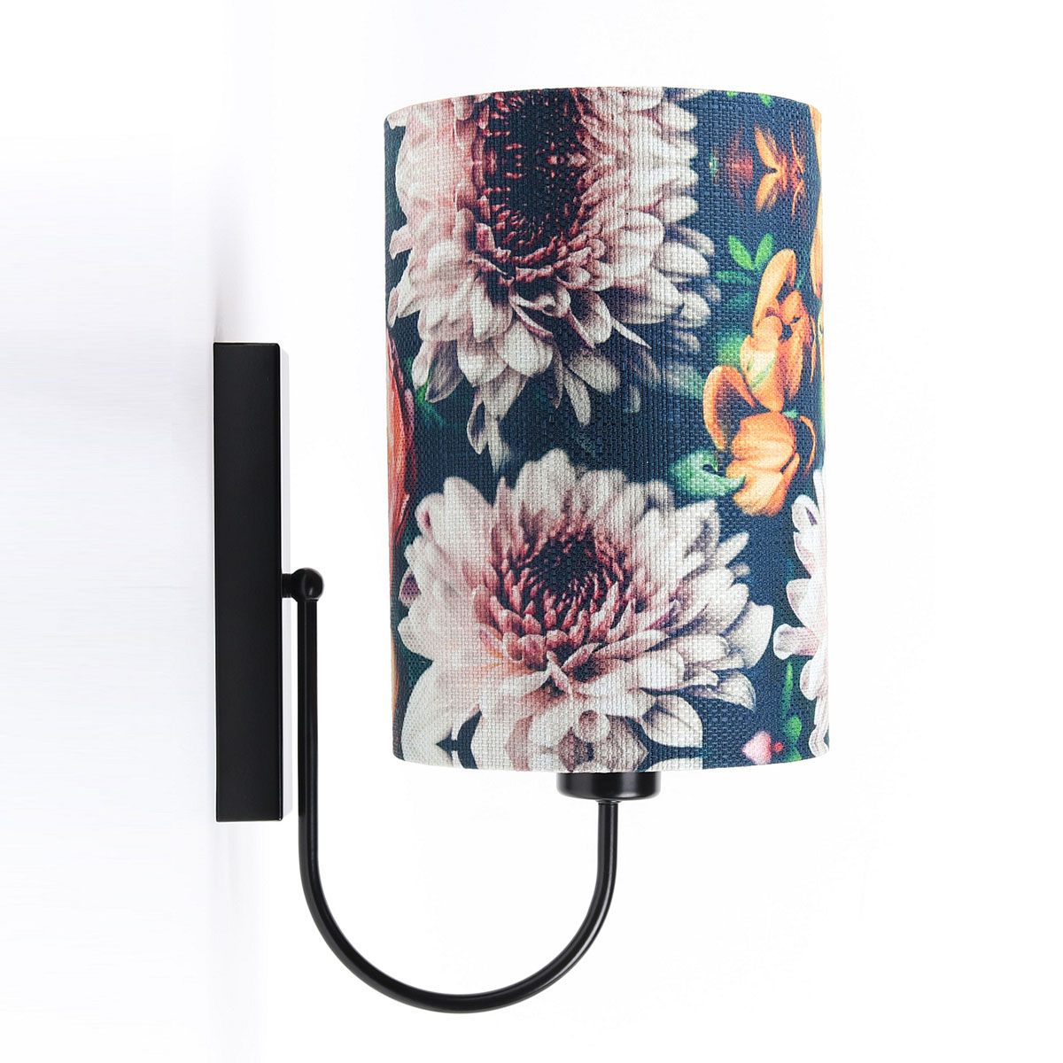 Wandleuchte Portland, Blumenmuster, H: 36 cm