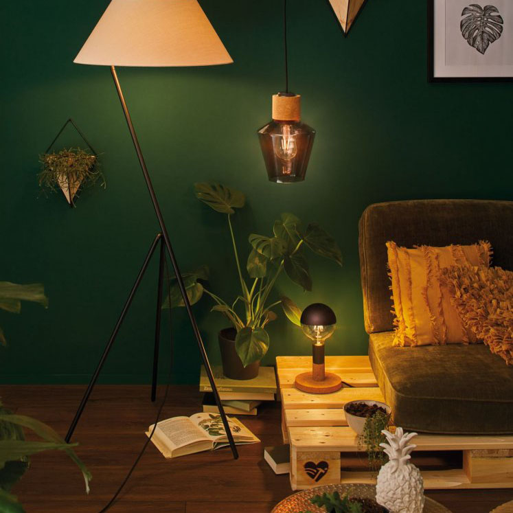 LED Globe Kopfspiegel E27 G95 600lm 6,5W 2700K dimmbar Kopfspiegel Schwarz matt