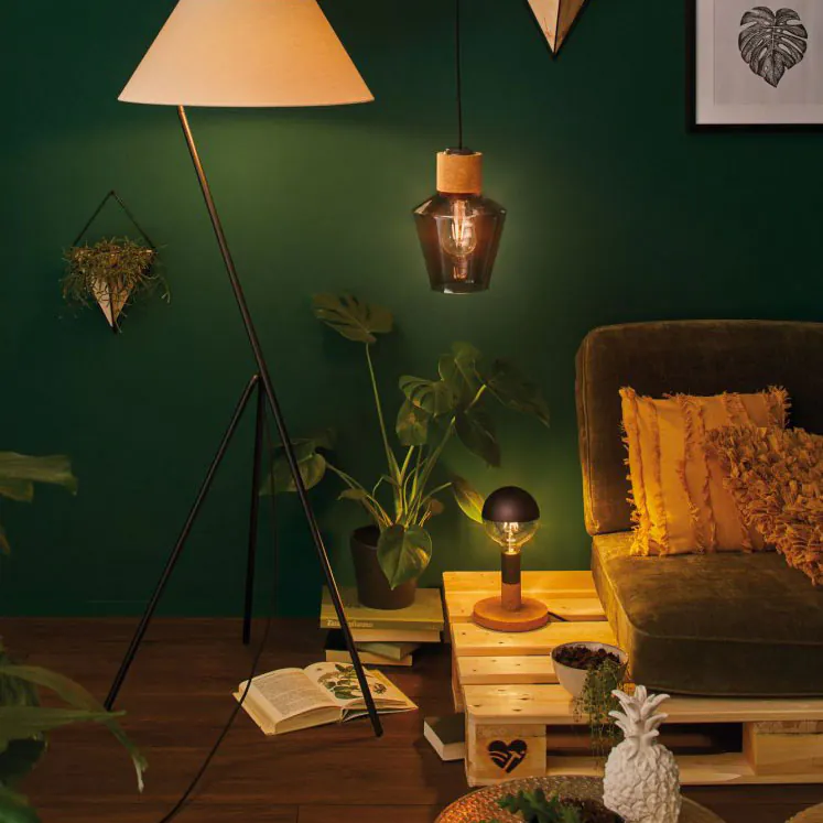 LED Globe Kopfspiegel E27 G95 600lm 6,5W 2700K dimmbar Kopfspiegel Schwarz matt