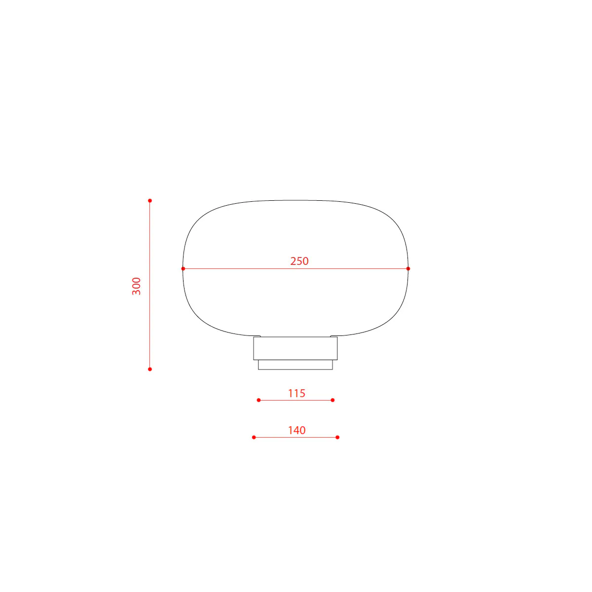Legier 557.32 Tischleuchte, Schwarz & Kupfer, Opalglas