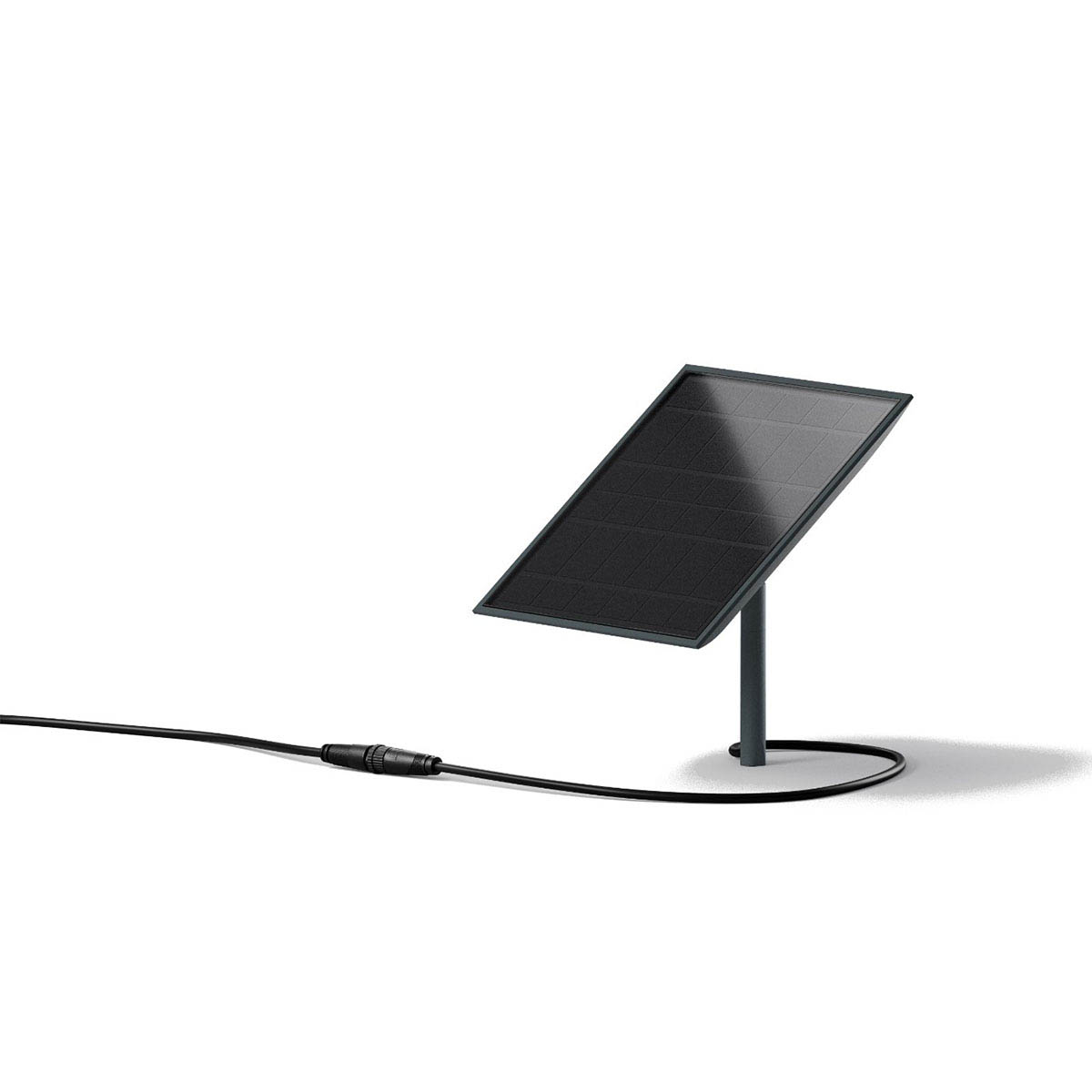 Solarpanel für Gartenlampen schwarz mit Verbindungkabel schwarz und Steckverbindung