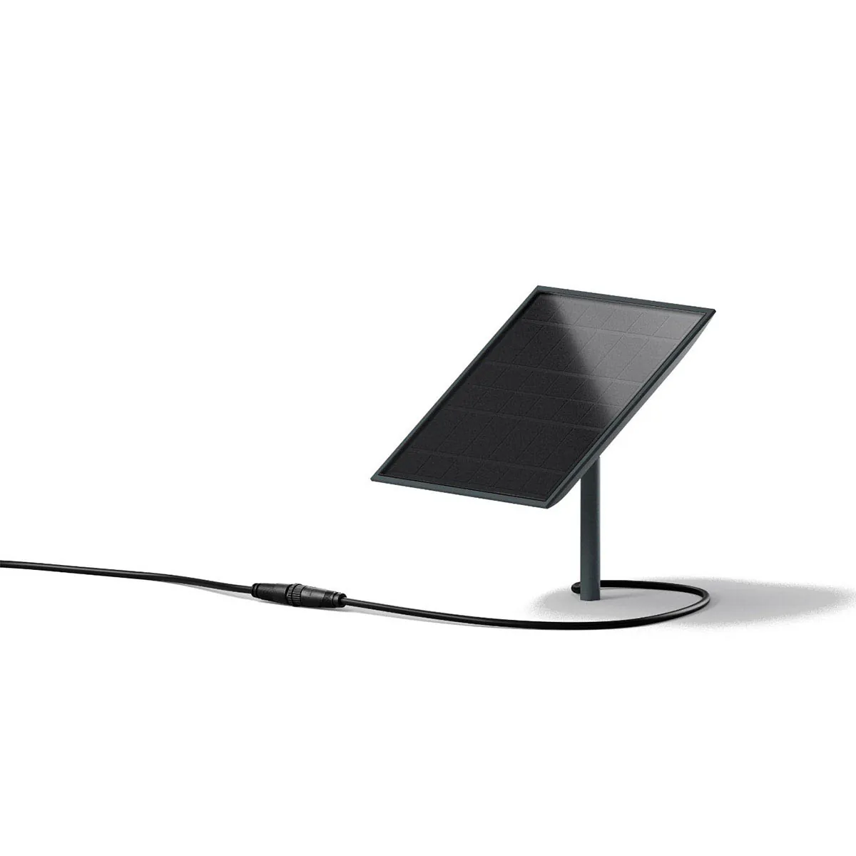 Solarpanel für Gartenlampen schwarz mit Verbindungkabel schwarz und Steckverbindung