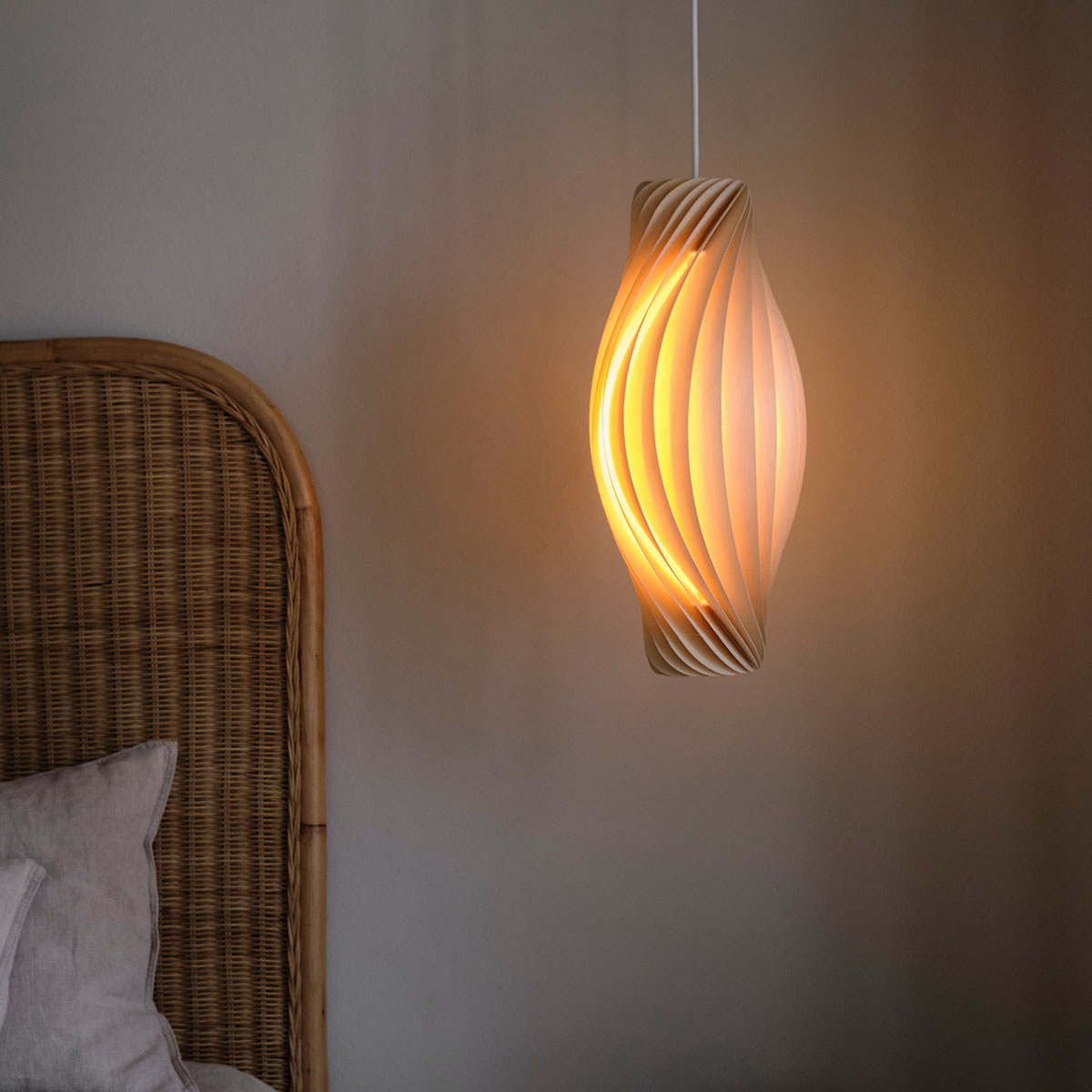 No111 Pendelleuchte, Birke Natur, Ø: 20 cm, H: 72 cm