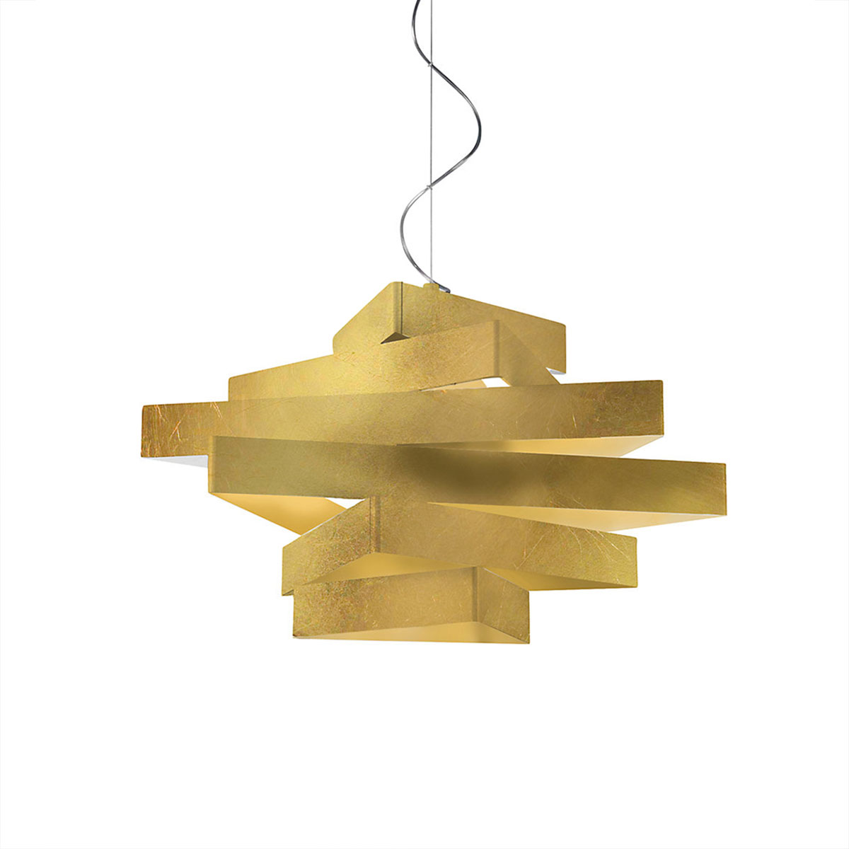 Miles S66 Pendelleuchte, Ø: 66 cm, H: 38 cm, Blattgold