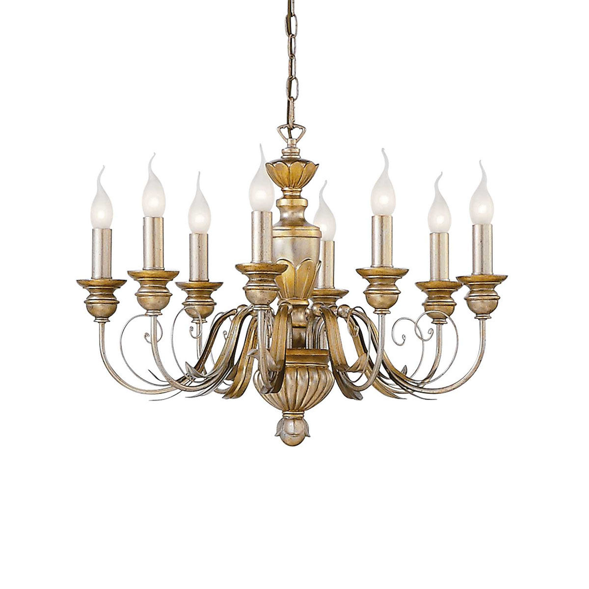 Firenze SP8 Kronleuchter 8-flammig, Gold, Ø: 64 cm Firenze SP8 Kronleuchter 8-flammig, Gold, Ø: 64 cm