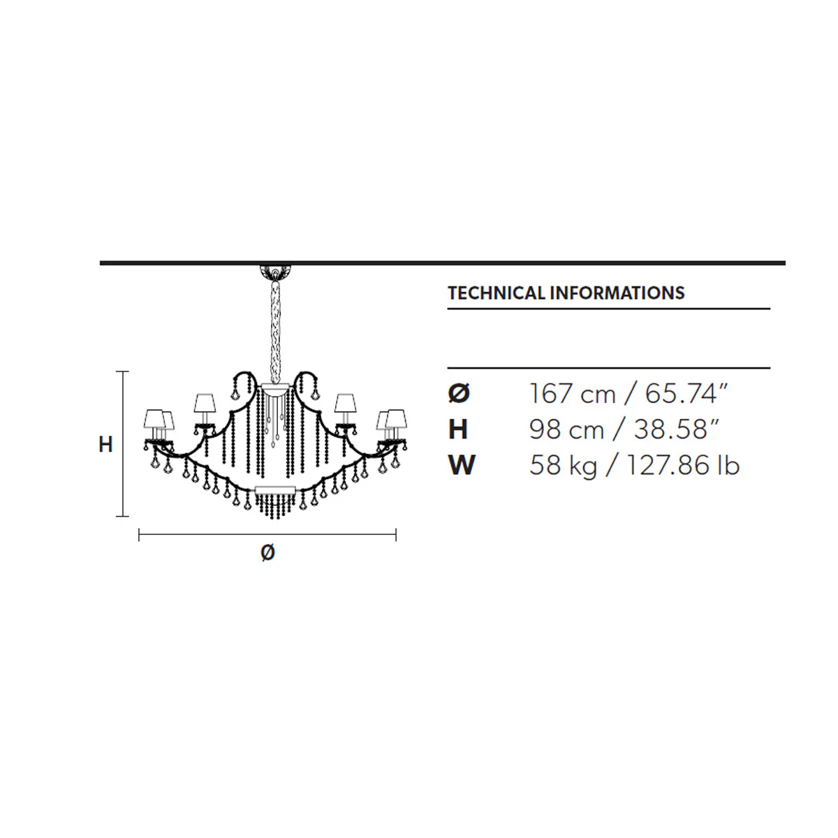 Maria Teresa VE 913 Kristallglas Kronleuchter, 36-flammig, Ø: 167 cm Maria Teresa VE 913 Kristallglas Kronleuchter, 36-flammig, Ø: 167 cm