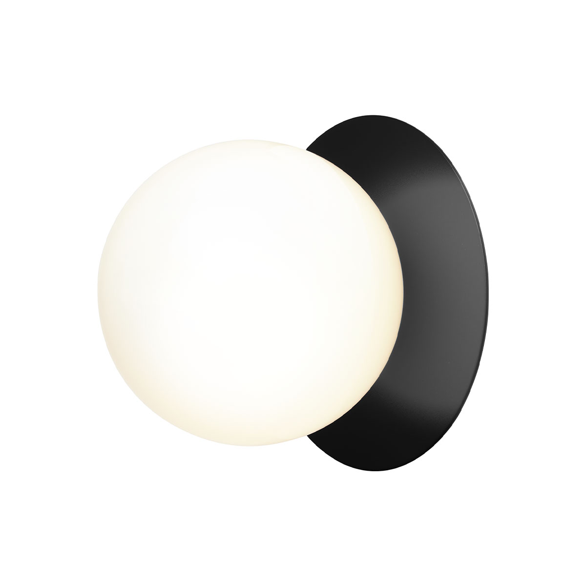 Liila 1 Large Wand- und Deckenleuchte, Ø: 24,5 cm, Schwarz, Opalglas Liila 1 Large Wand- und Deckenleuchte, Ø: 24,5 cm, Schwarz, Opalglas