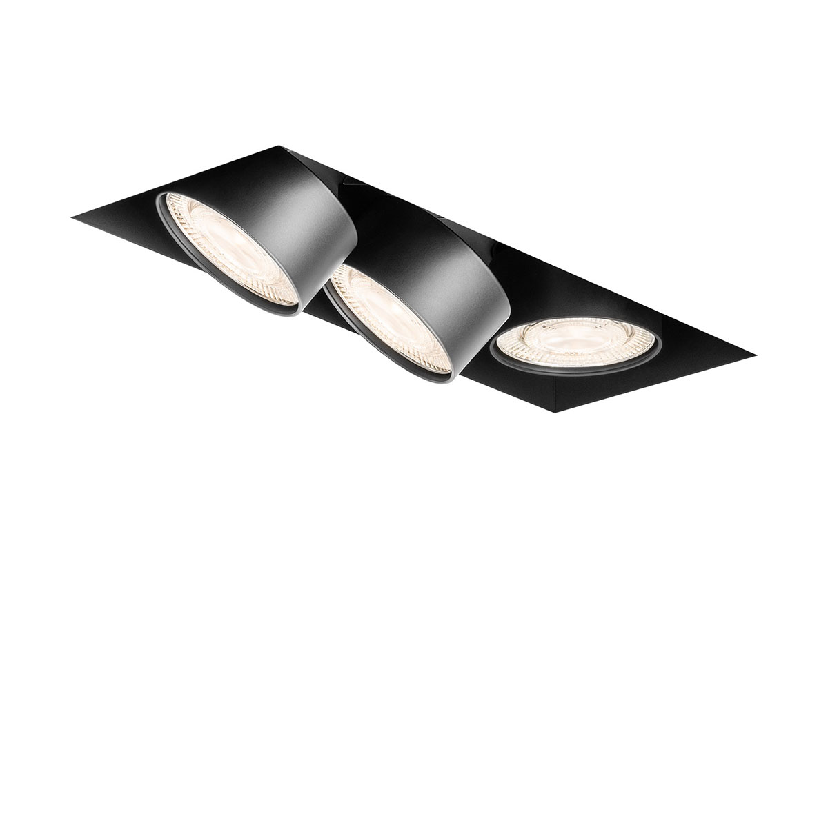 Wittenberg 4.0, wi4-eb-3e-db Einbaustrahler, Schwarz matt, Extra-Warmweiß 2700K, Spot 12° Wittenberg 4.0, wi4-eb-3e-db Einbaustrahler, Schwarz matt, Warmweiß 3000K, Flood 38°