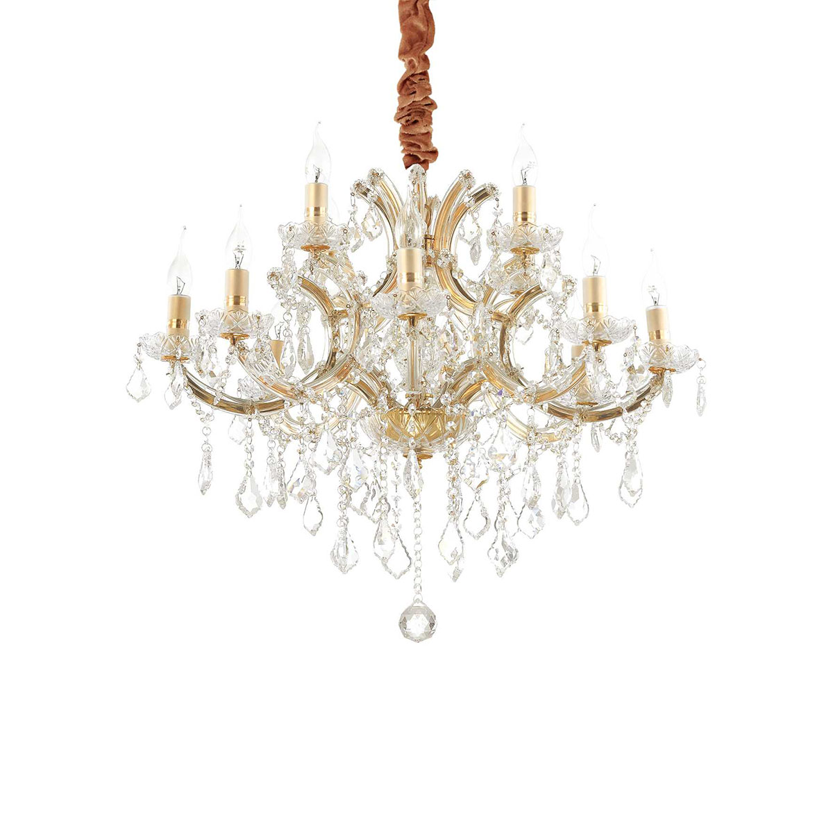 Napoleon SP12 Kristallglas Kronleuchter 12-flammig, Gold, Ø: 74 cm