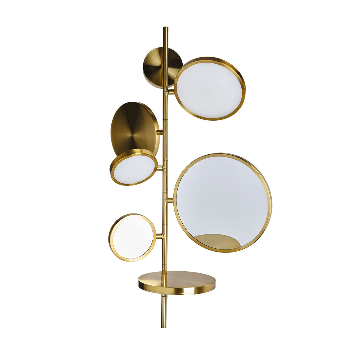 Tell me Stories Bad Wandleuchte mit Spiegel IP44 Gold – exklusive Designerleuchte von DCW Editions für den Flur auch für Badezimmer geeignet