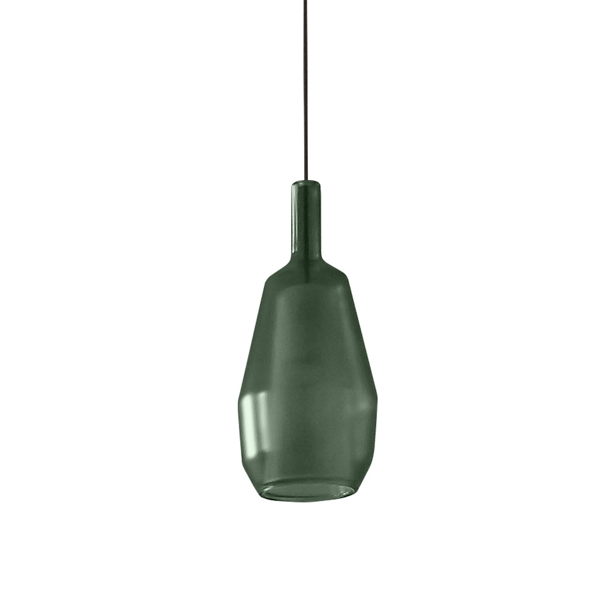 Penta Light MoM 1602-23 Slim Pendelleuchte Ø: 14 cm Pendelleuchte – Rauchglas in Salbeigrün, moderne Formsprache, stimmungsvolles Licht, unterstreicht das Ambiente im Arbeitszimmer, ideal über Esstisch, Küche oder Wohnzimmer