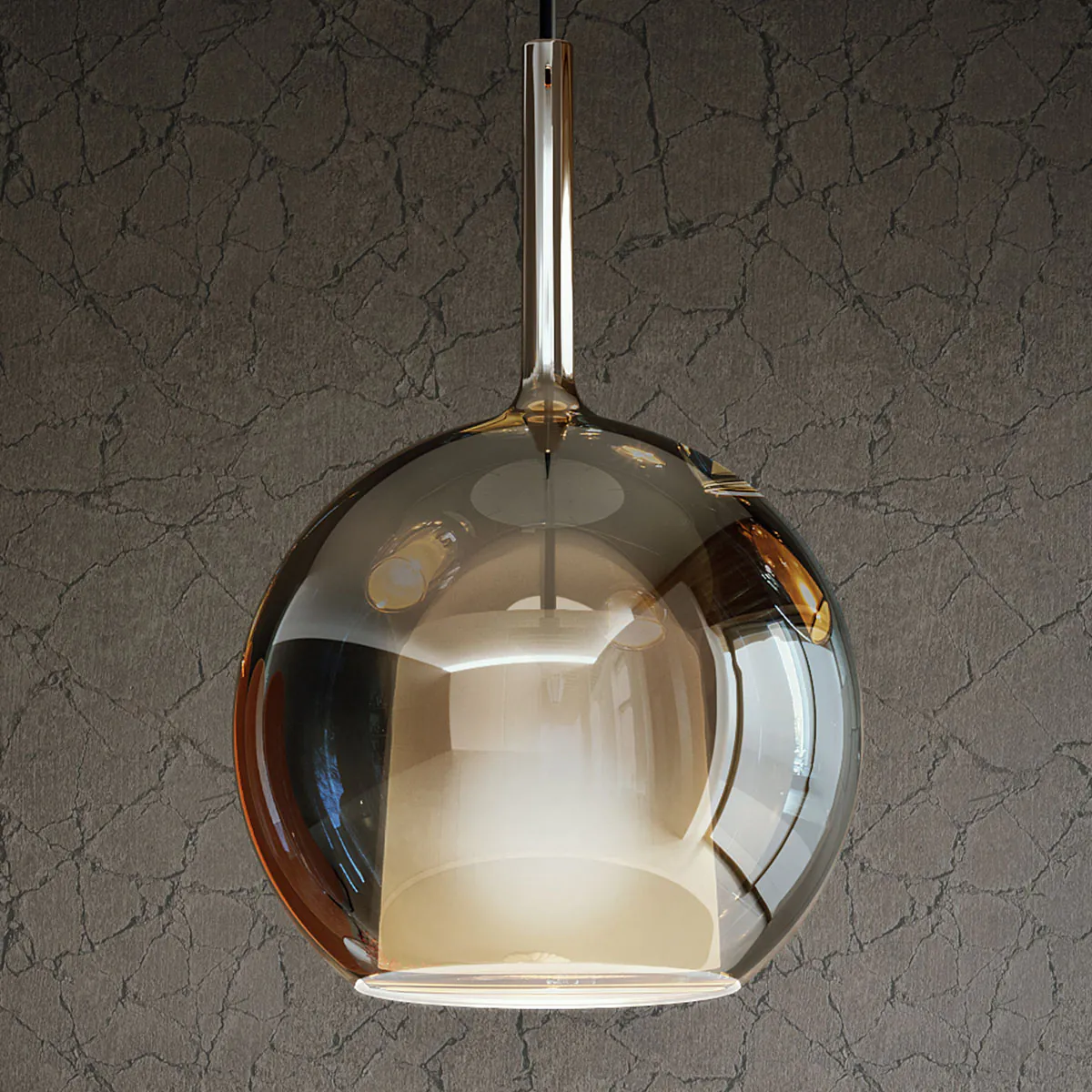 Glo 0811-24 Maxi Pendelleuchte Ø: 55 cm, Transparent Glas