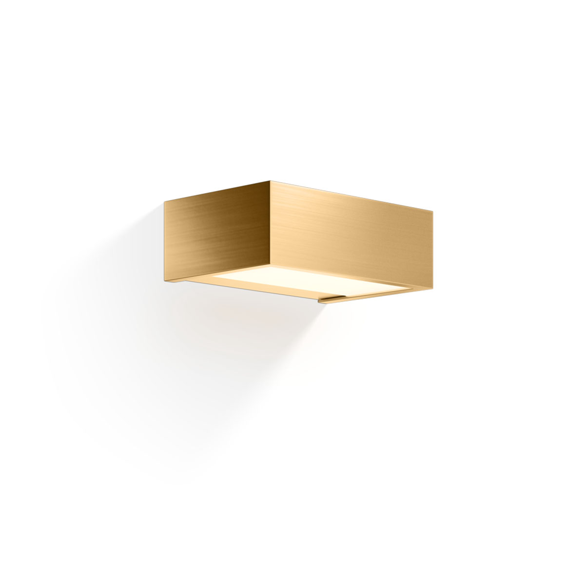 Box 15 N LED Wandleuchte Bad, Gold matt, B: 15 cm, Warmweiß 3000K