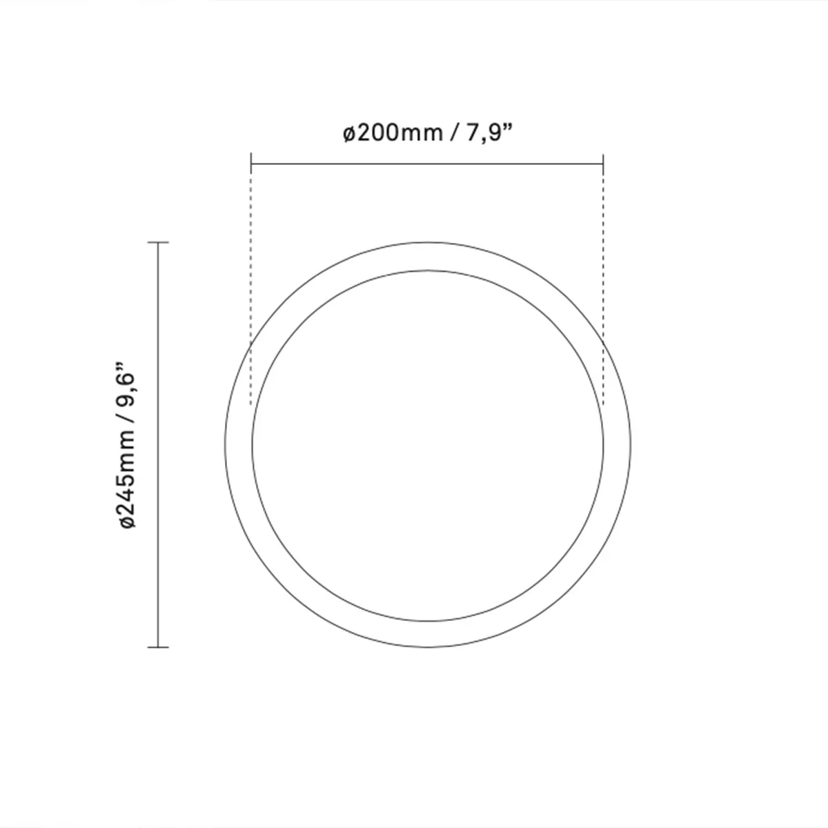 Liila 1 Large Wand- und Deckenleuchte, Ø: 24,5 cm, Dunkelbronze, Opalglas