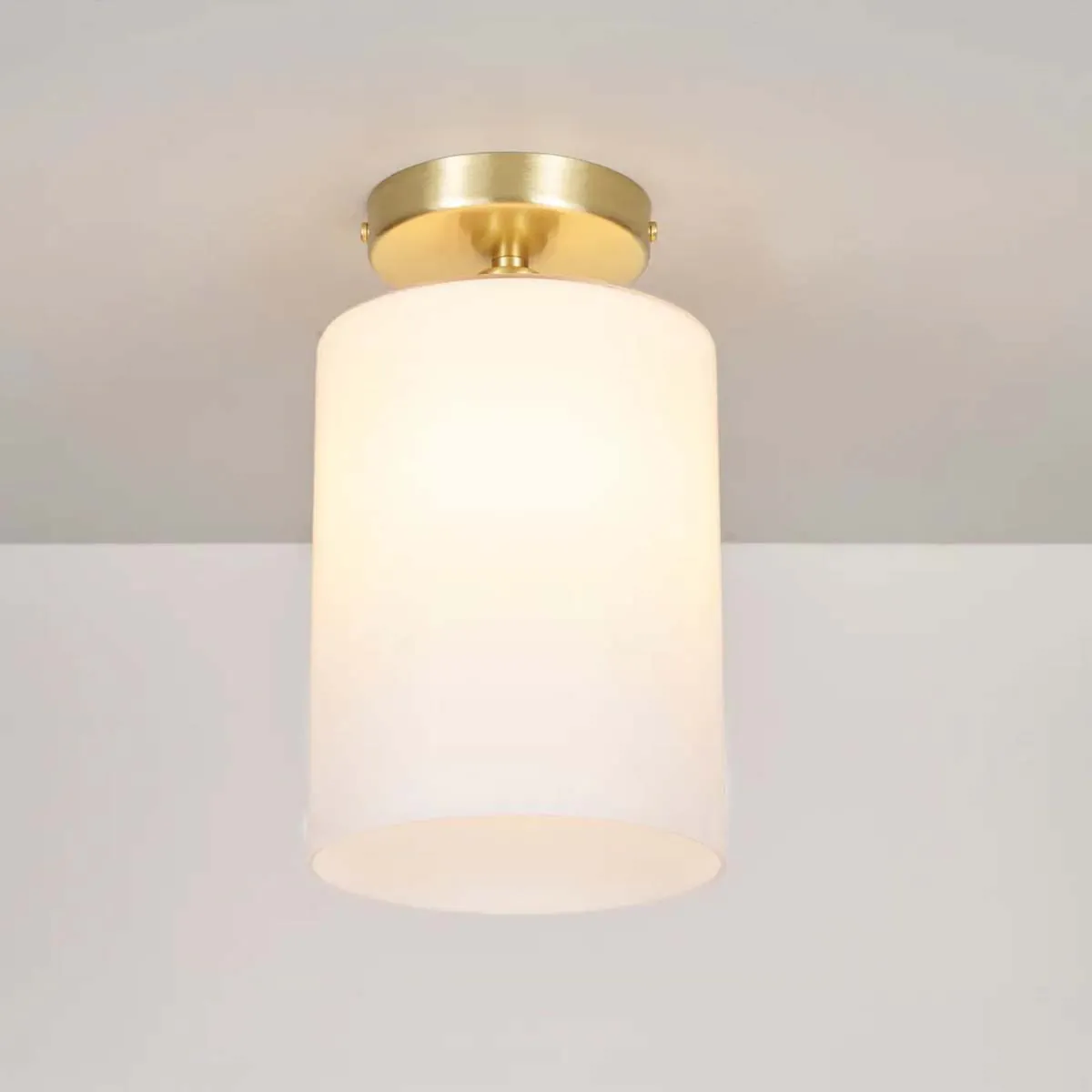 Brompton Size 2 Deckenleuchte, Opalglas, Ø: 15 cm