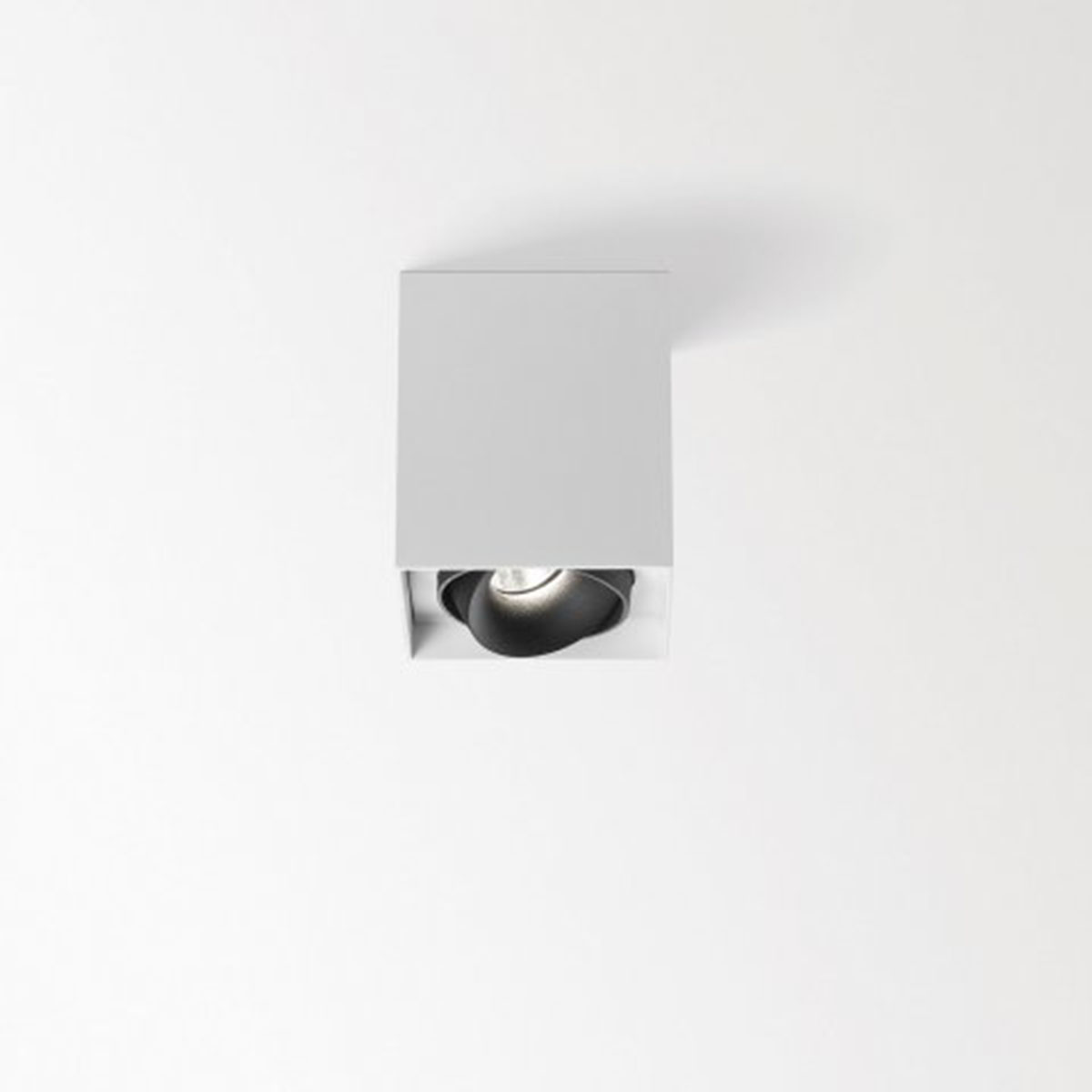 MINIGRID 67 ON 145 93037 DIM8 Aufbaustrahler, L: 8,2 cm, B: 8,2 cm, Weiß & Schwarz, Warmweiß 3000K, 37°