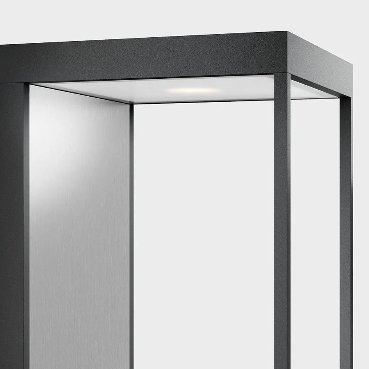 Detail der rechteckigen moderne laterne außen Wandleuchte anthrazit