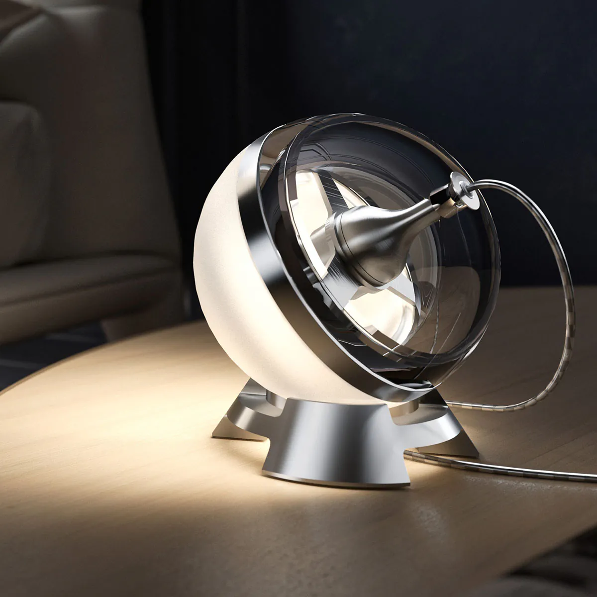 Limbus Eye Frosted Body Tischleuchte, Ø: 12 cm, Schwarz eloxiert, Warmweiß 3000K Limbus Eye Frosted Body Tischleuchte, Ø: 12 cm, Aluminium eloxiert, Extra-Warmweiß 2700K