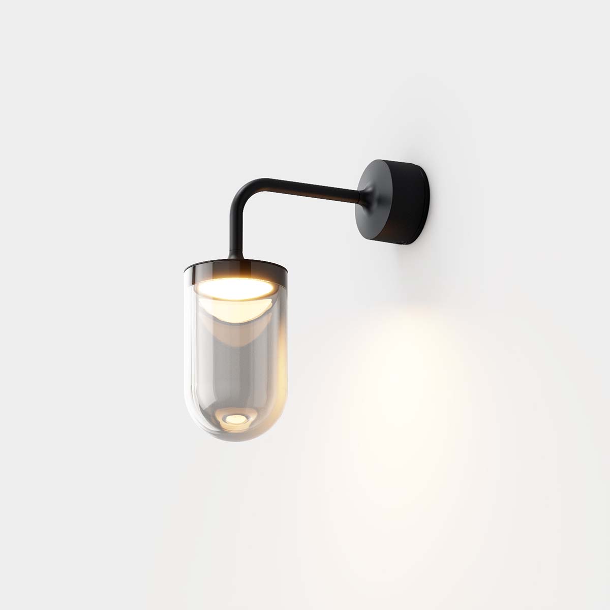 IP44.de aam.2 Wandleuchte, H: 29,8 cm, B: 10 cm Deep Black