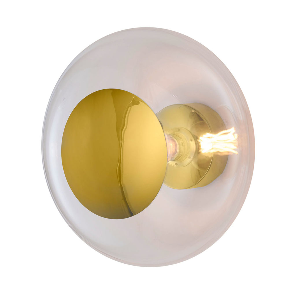 Horizon Wand-/ Deckenleuchte L Ø 36 cm, Clear, Gold