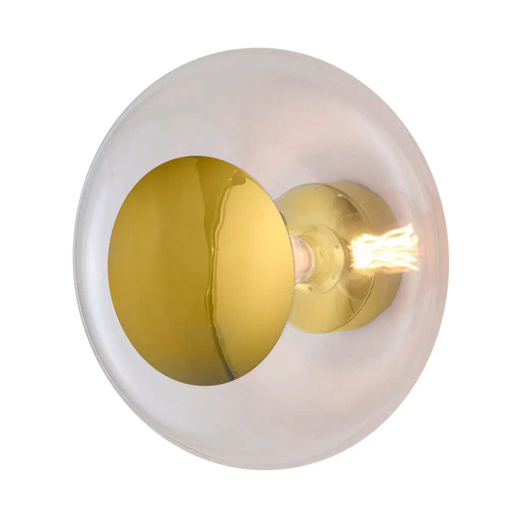 Horizon Wand-/ Deckenleuchte L Ø 36 cm, Clear, Gold